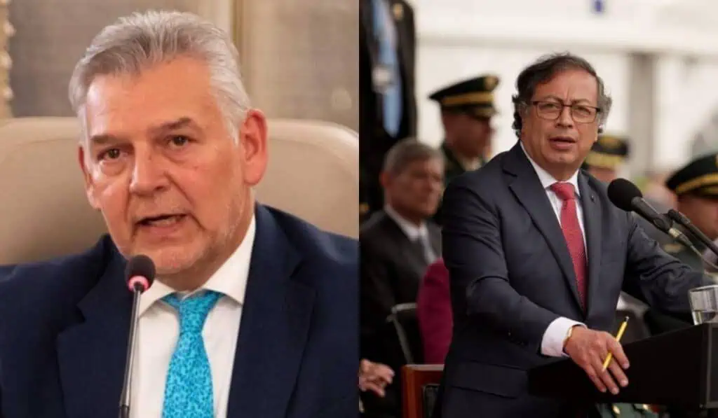 Comerciantes califican día cívico de Petro como “improvisado”: Hoy trabajan con normalidad Jaime Alberto Cabal, presidente de Fenalco, y Gustavo Petro, presidente de Colombia