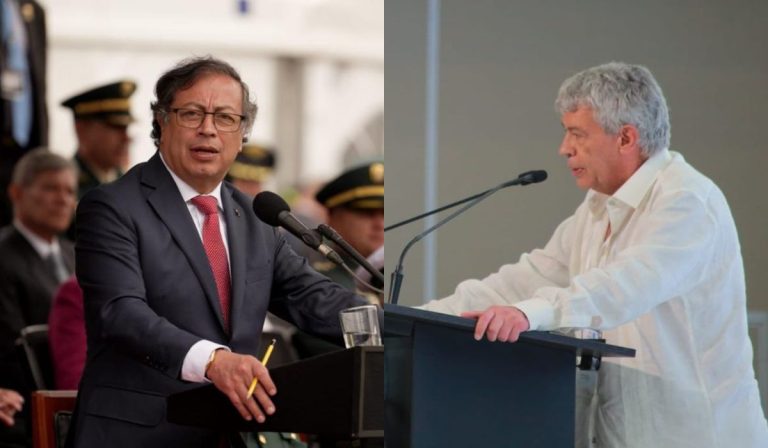 Presidente Gustavo Petro y Jorge Iván González, saliente director del DNP