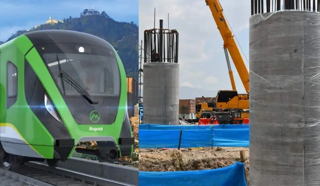 Interventoría del metro de Bogotá responde a críticas sobre retrasos en estudios de cuatro años Columnas metro de Bogotá