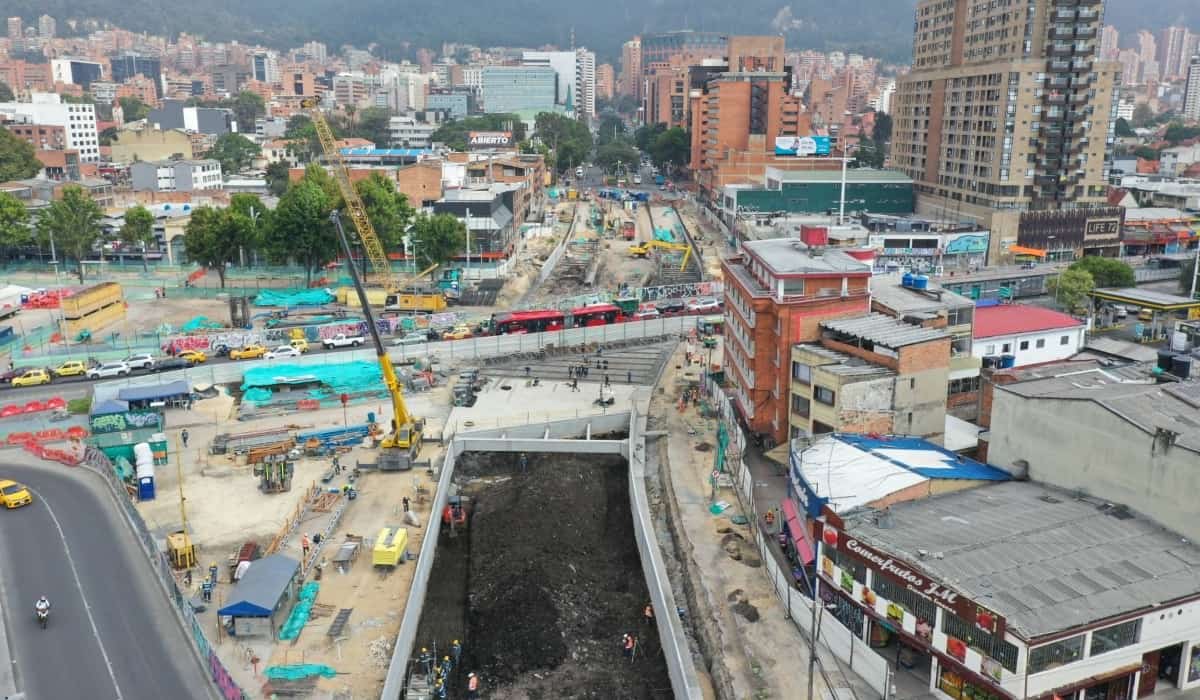 Nuevos desvíos por obras del metro en Av. Caracas con Calle 72