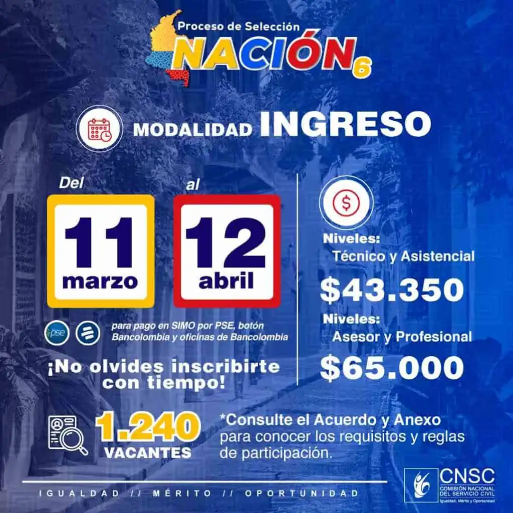 La CNSC anunció 1.240 vacantes para trabajar en distintas entidades: ¿cómo aplicar? CNSC