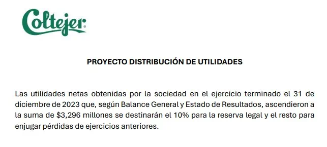 Por primera vez desde 2015, Coltejer tuvo ganancias anuales Ganancias Coltejer 2023