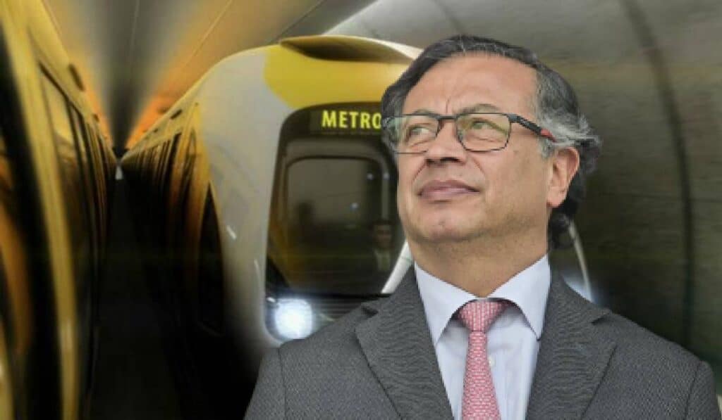El presidente Gustavo Petro y el metro de Bogotá