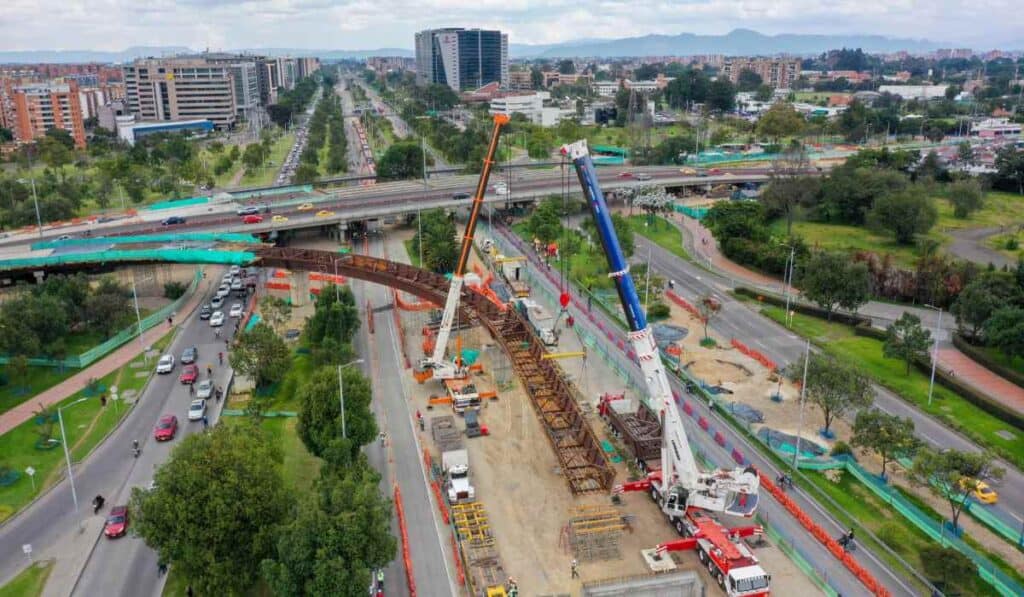 Obra de TransMilenio de la Avenida 68 con Calle 26