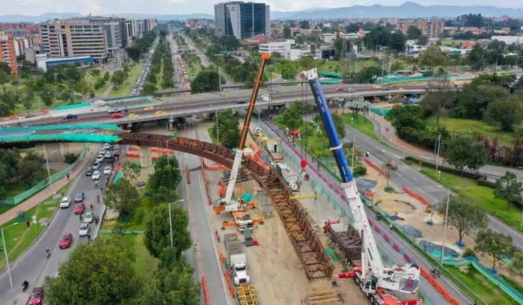 El puente de la Av. 68 con calle 26 en Bogotá va en 91.9 % de avance, en esta fecha será entregada Así va el punte de la Av 68 en Bogotá.