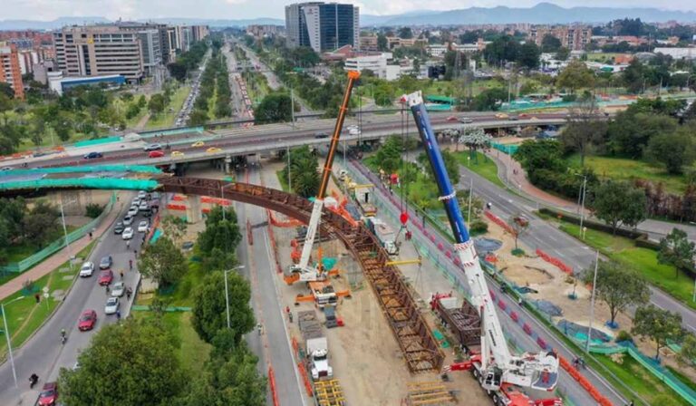 Así va el punte de la Av 68 en Bogotá.