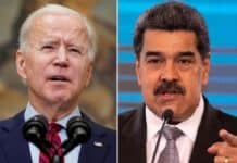 Jow Biden y Nicolás Maduro