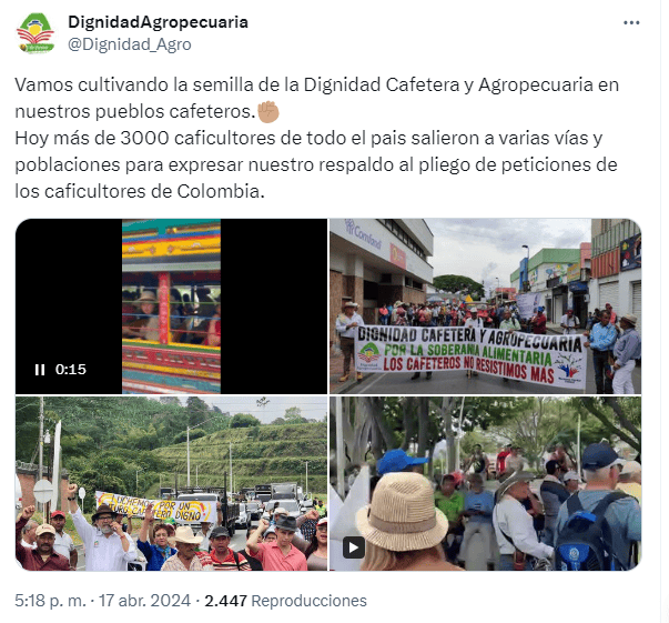 Post marchas cafeteros