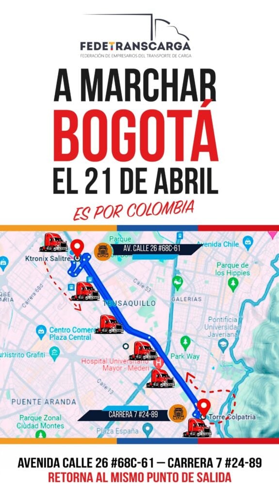 Camioneros se suman a marchas del 21 de abril: estos son los puntos de movilización