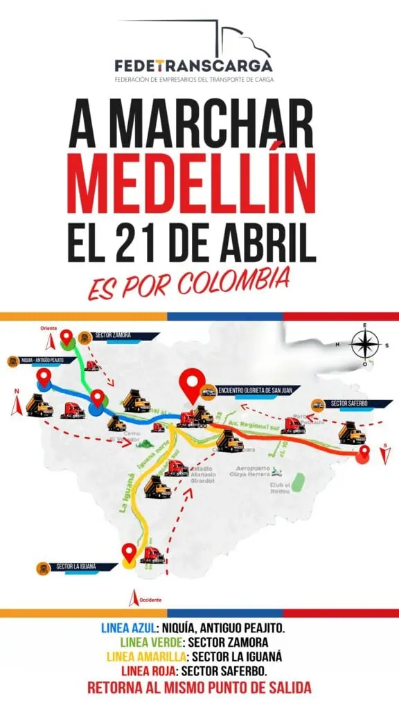 Camioneros se suman a marchas del 21 de abril: estos son los puntos de movilización Camioneros se suman a marchas del 21 de abril: estos son los puntos de movilización