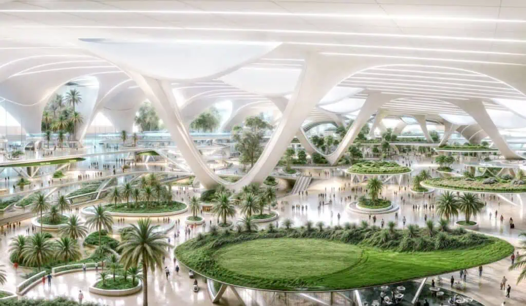 Dubái tendrá el aeropuerto más grande del mundo: se invertirán US$35.000 millones Render aeropuerto Dubái (interior)