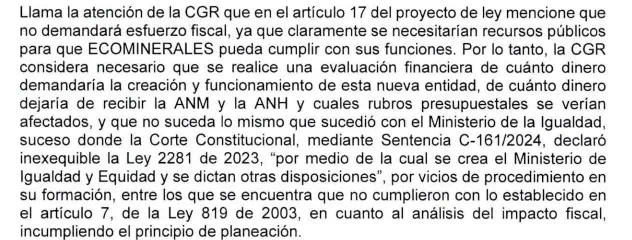 Contraloría prende alarmas por proyecto para crear Ecominerales, 'el Ecopetrol' de la minería Ecominerales Minigualdad