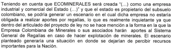 Contraloría prende alarmas por proyecto para crear Ecominerales, 'el Ecopetrol' de la minería Ecominerales regalías