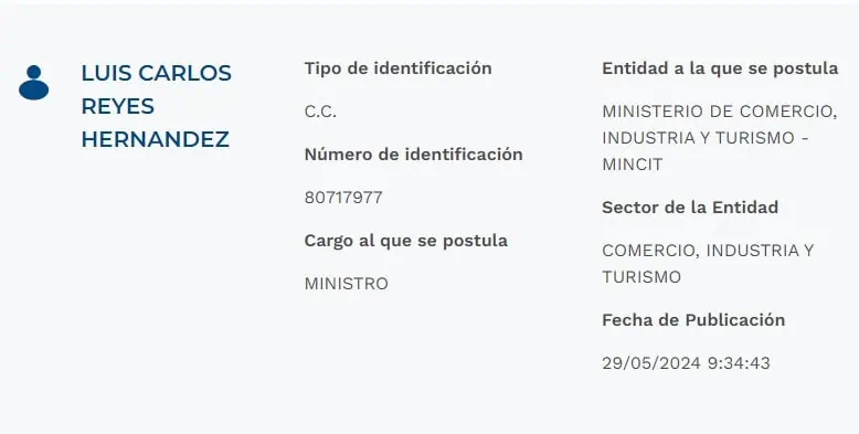 Es oficial: Luis Carlos Reyes deja la DIAN y llega al Ministerio de Comercio Luis Carlos Reyes Ministerio Comercio