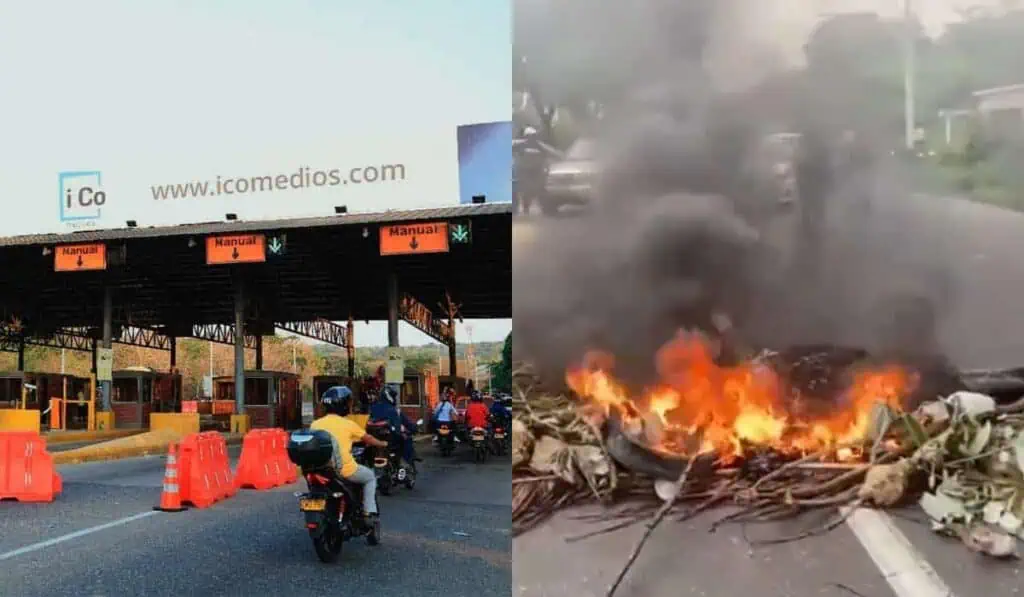 Ministro de Transporte confirma revisión a megavías con problemas por peajes Protestas peaje de Turbaco