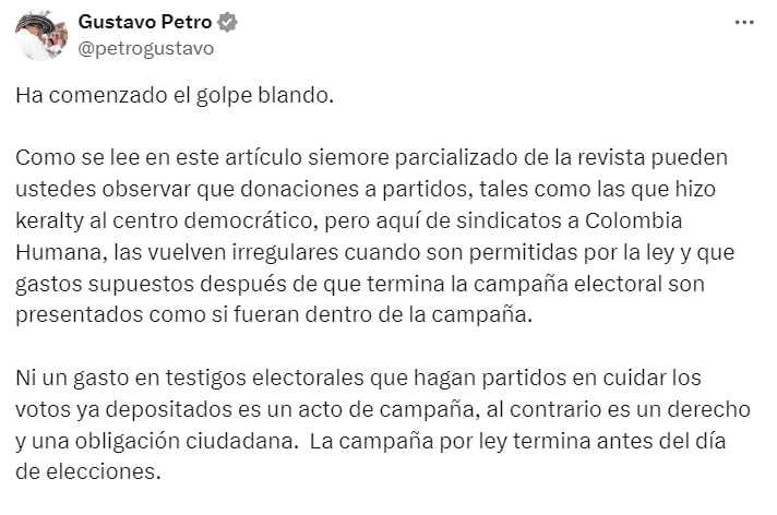 Pronunciamiento del presidente Gustavo Petro