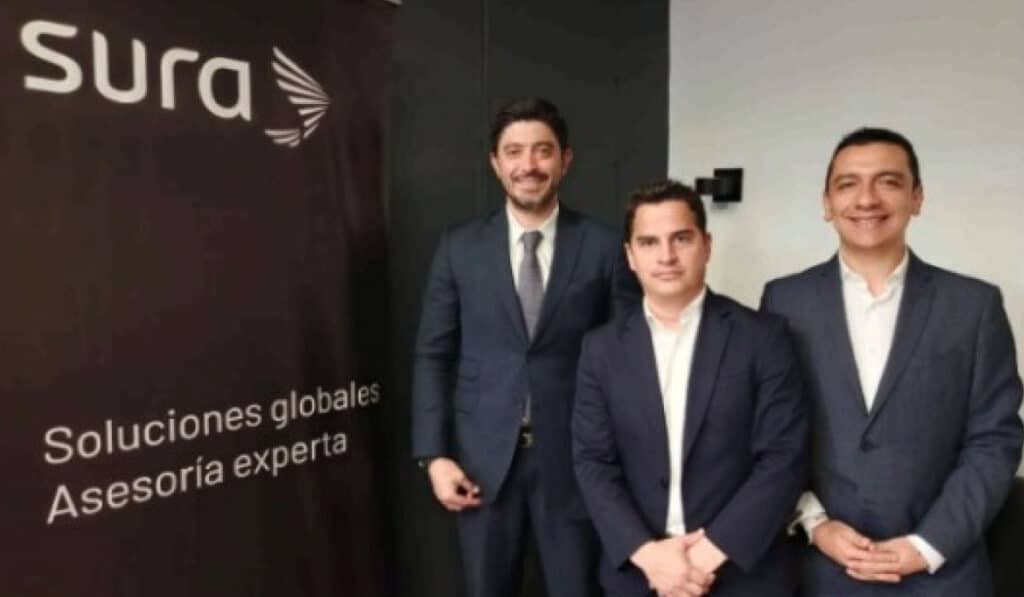 Esteban López, Juan David Perdomo y Mauricio Guzmán, equipo de Sura Investments