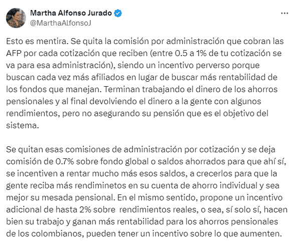 Comisiones fondos en reforma pensional
