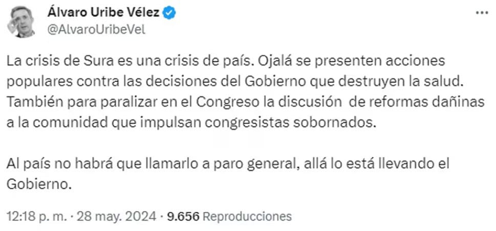 Trino del expresidente Álvaro Uribe