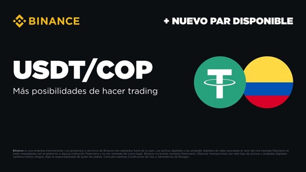 Binance permite la compra de nueva criptomoneda con pesos colombianos
