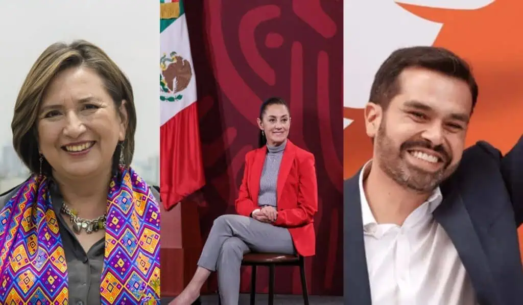 México se alista para sus elecciones presidenciales; una mujer como la favorita Bertha Xóchitl Gálvez Ruiz; claudia sheinbaum y Jorge Álvarez Máynez.