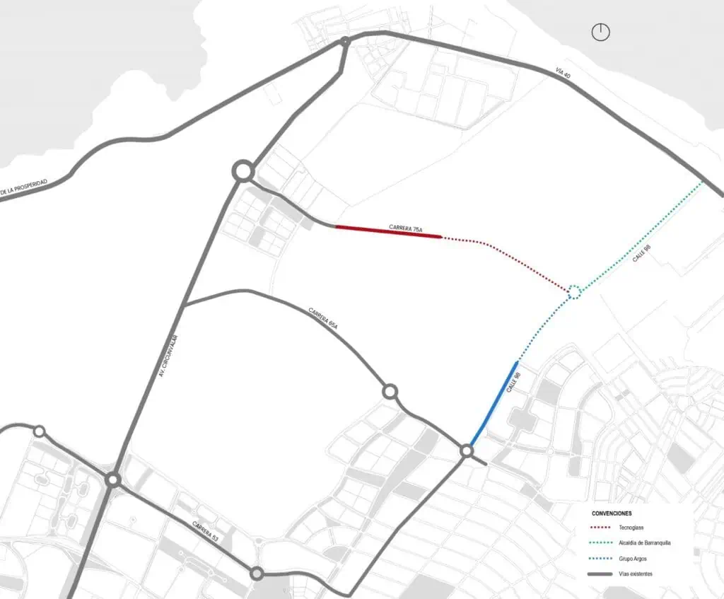 Millonario acuerdo entre Alcaldía de Barranquilla, Grupo Argos y Tecnoglass para terminar circuito vial Para la construcción del circuito vial del norte de Barranquilla se invertirán $15.000 millones