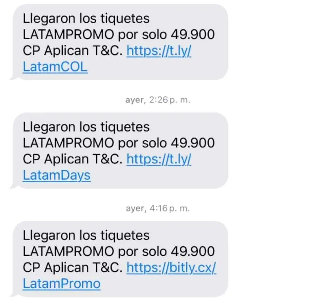 Latam Airlanes Colombia alerta por incremento de fraudes en temporada de descuentos Latam Airlanes Colombia