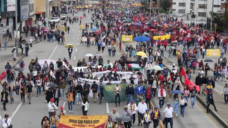 Jornada de protestas en Bogotá por centrales obreras: conozca los puntos de encuentro