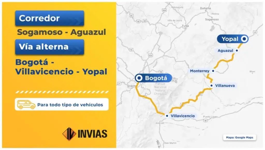 Cierran vía clave entre Casanare y Boyacá por fisuras en uno de sus puentes Vía alterna 1