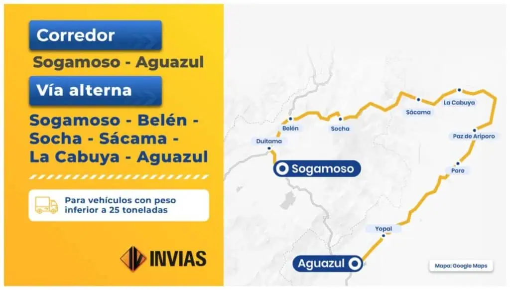 Cierran vía clave entre Casanare y Boyacá por fisuras en uno de sus puentes Vía alterna 2