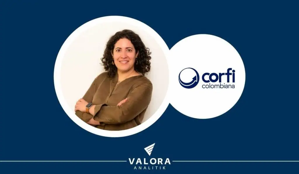 Milena López es la nueva presidenta de Corficolombiana Presidenta Corficolombiana. Foto: Valora Analitik