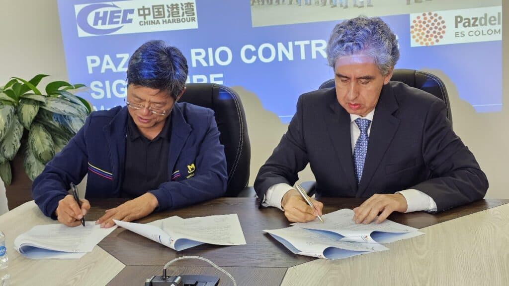 Firma de acuerdo entre Acerías Paz del Río y Metro de Bogotá