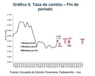 Encuesta Fedesarrollo-bvc: analistas ven mejor PIB, pero más inflación e incertidumbre política Tasa de cambio. Foto: Fedesarrollo.