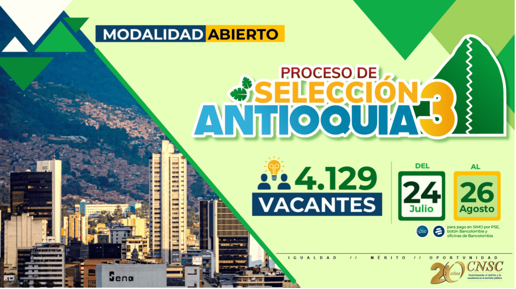 La CNSC abrió 4.100 vacantes para trabajar en Antioquia: Así puede aplicar