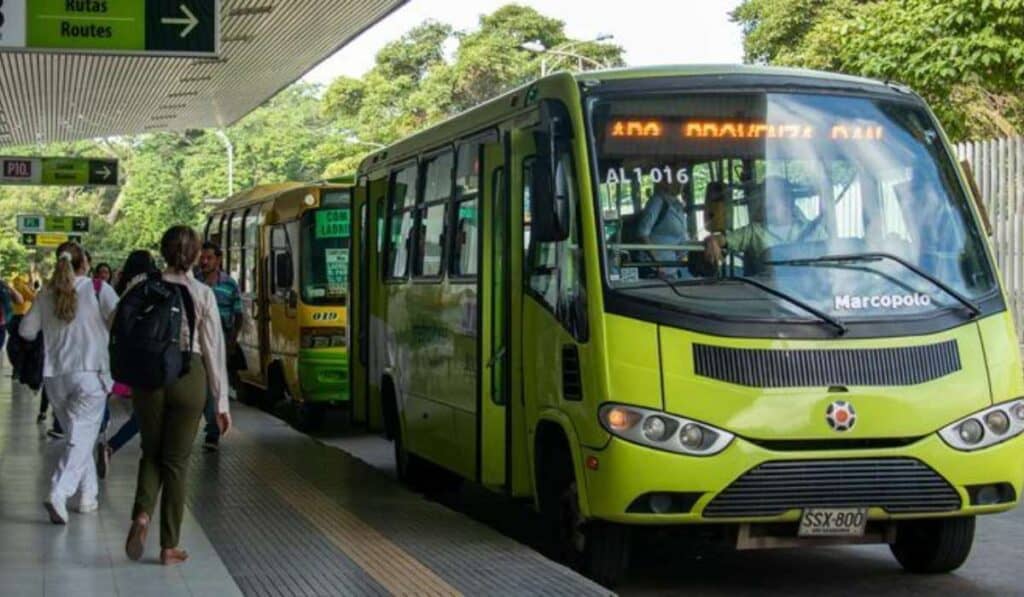 Precio del transporte público en Colombia