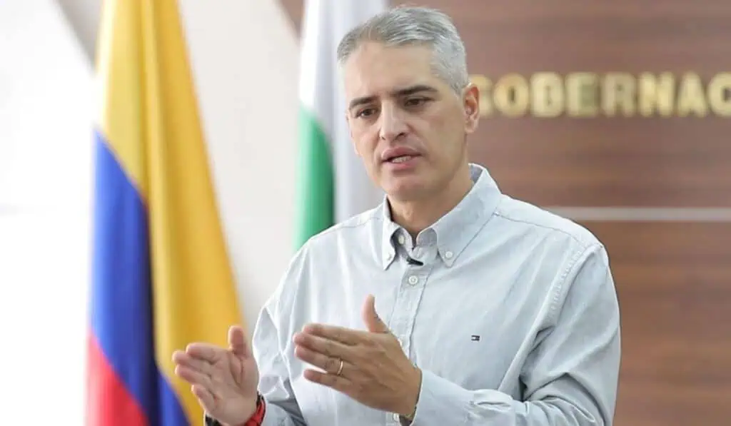 Gobernación de Antioquia presentó Presupuesto General por $6,8 billones para 2025 Andrés Julián Rendón, gobernador de Antioquia, en una rueda de prensa