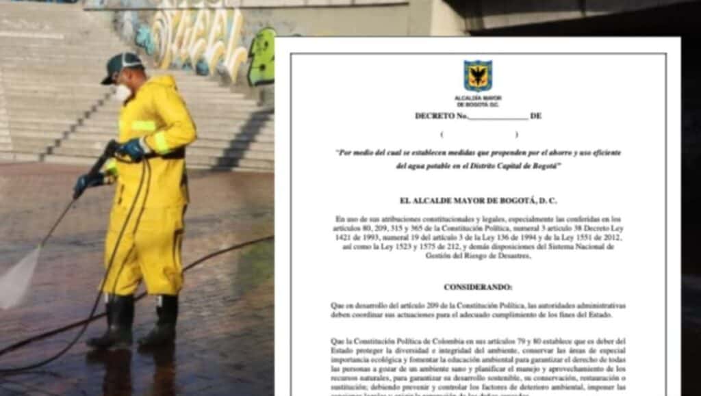 Distrito publicó decreto sobre las prohibiciones para el uso de agua en Bogotá