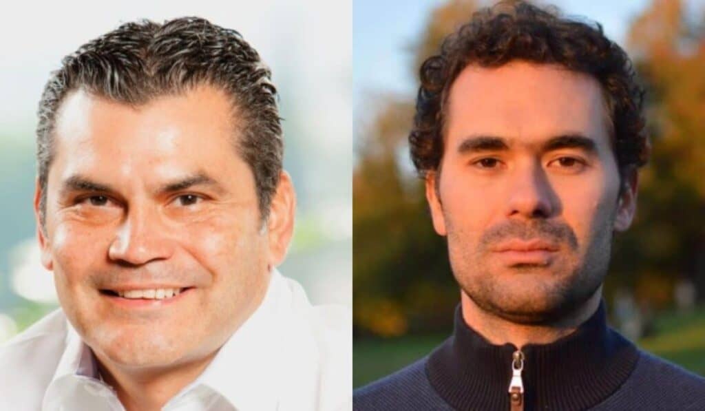 Carlos Ariel Gómez, nuevo vicepresidente comercial de Olímpica y Andrés Escobar Uribe, gerente general de Tiendas Ísimo