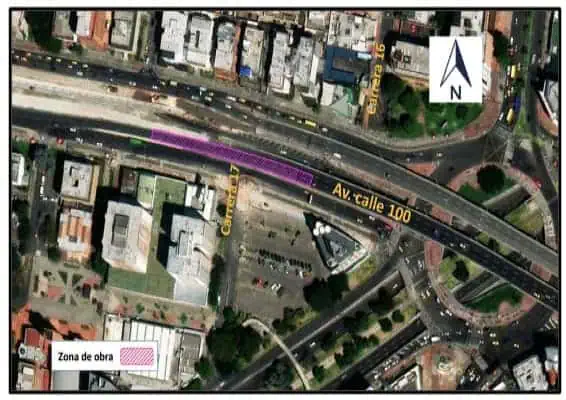 Habrá cierres en la calle 100 con carrera 17A y 16 desde este 25 septiembre en Bogotá Bogotá