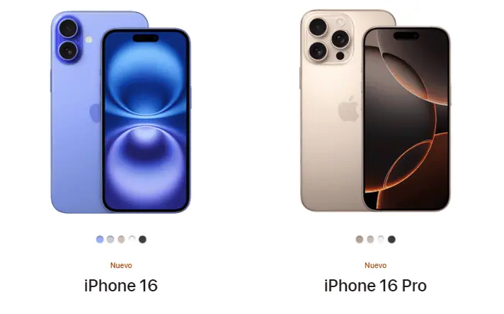 El iPhone 16 le valdrá a un colombiano $4,5 millones: Esto costarían los nuevos Airpods y iWatch iPhone 16 en versión normal y Pro.