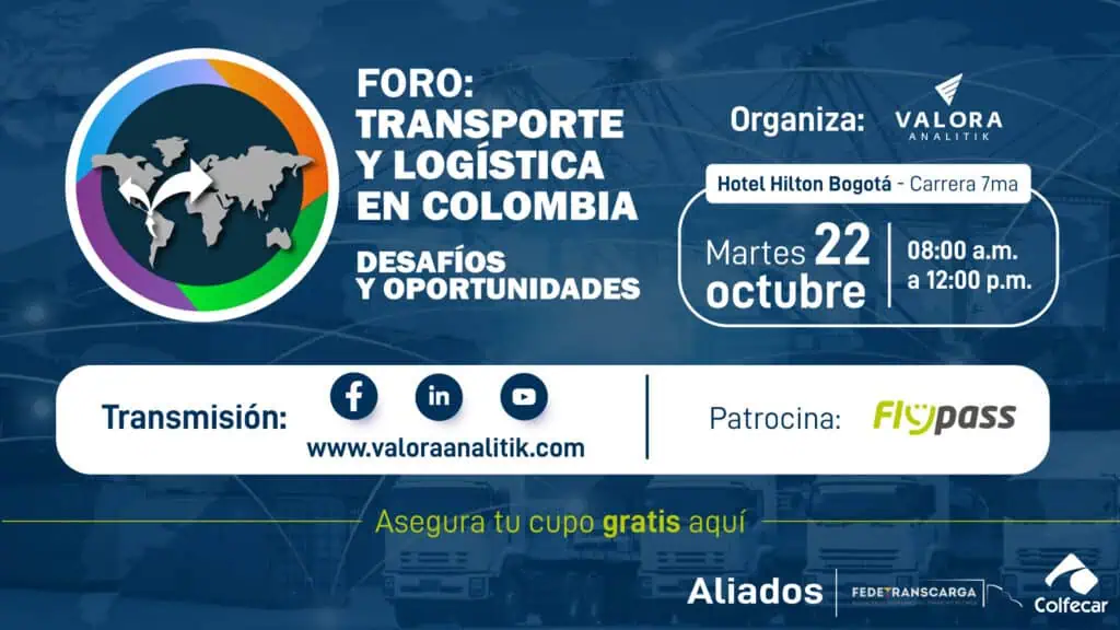 Asista al Foro Transporte y Logística 2024 en Bogotá: detalles e inscripciones Foro Transporte y Logística