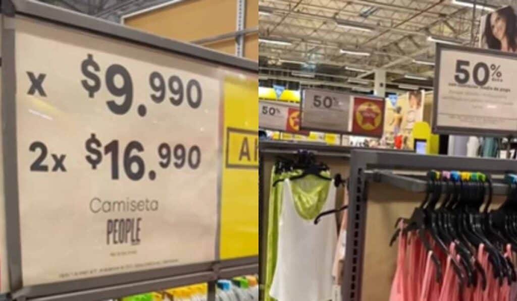 Descuento de ropa en el Éxito