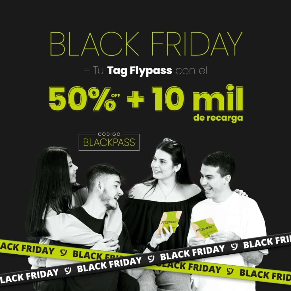 Flypass ofrece descuento y recarga incluida por Black Friday: así puede adquirir su tag