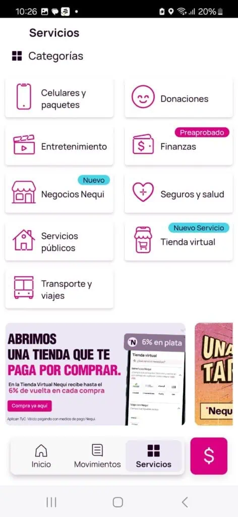 La nueva Tienda Virtual de Nequi: beneficios para los comercios y cashback de hasta 6 % para usuarios Nequi