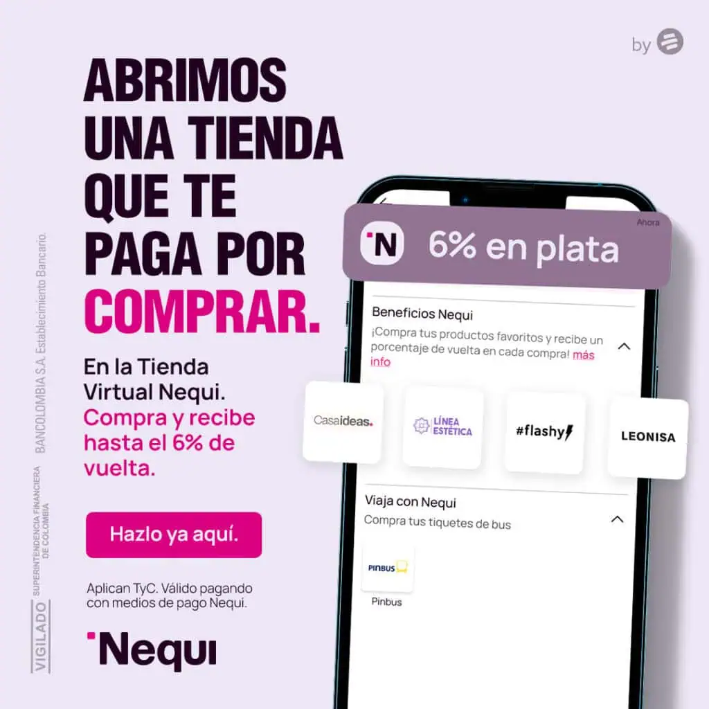 La nueva Tienda Virtual de Nequi: beneficios para los comercios y cashback de hasta 6 % para usuarios Tienda Virtual Nequi