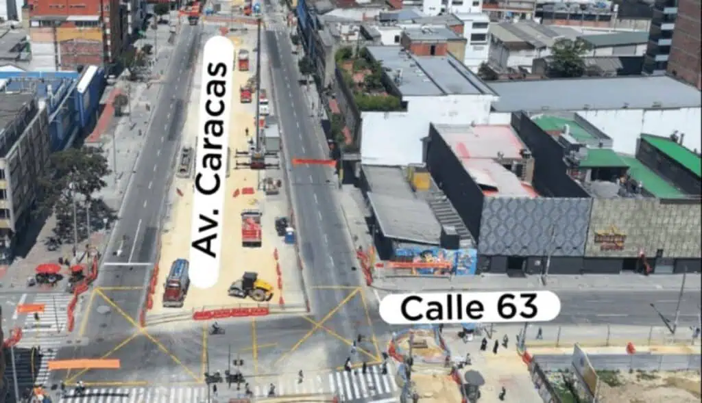 Así serán los cierres en Av. Caracas entre calles 63 y 64 por obras del viaducto del Metro de Bogotá Así serán los cierres en Av. Caracas entre calles 63 y 64 por obras del viaducto del Metro de Bogotá