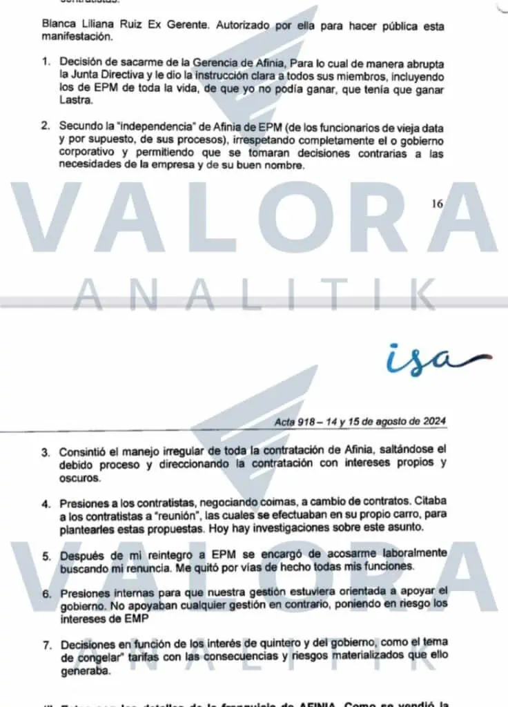 Exclusivo | Valora Analitik revela actas de la tensa Junta en la que Jorge Carrillo fue elegido presidente de ISA ISA - Denuncia de EPM y Afinia