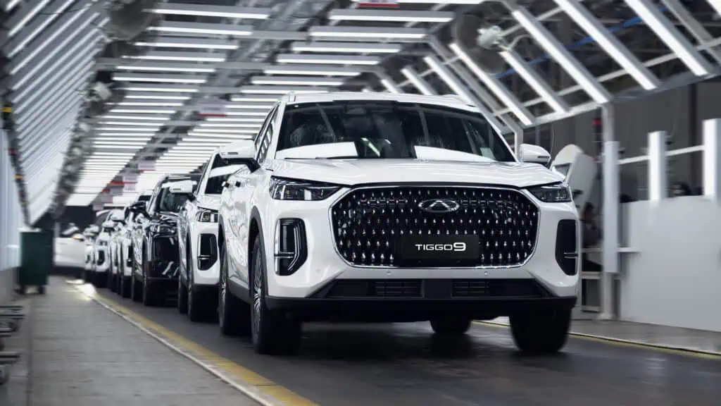 Ventas de Chery, la marca china de carros, crecieron 38,4 % en el mundo Chery Tiggo 9. Foto: Cortesía Chery.