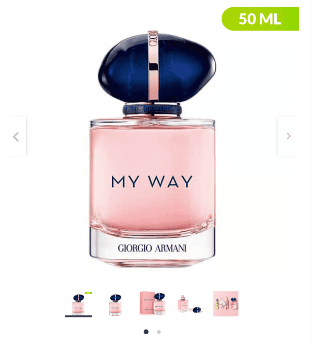 My Way de Giorgio Armani. Imagen Tomada de Falabella Colombia.