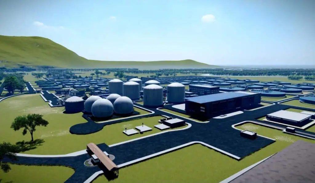 Las poderosas empresas que pujarán por megaproyecto de $6 billones en Bogotá Render de la PTAR Canoas